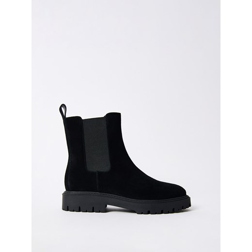 Mohito - Skórzane botki - czarny ze sklepu Mohito w kategorii Botki - zdjęcie 189285737