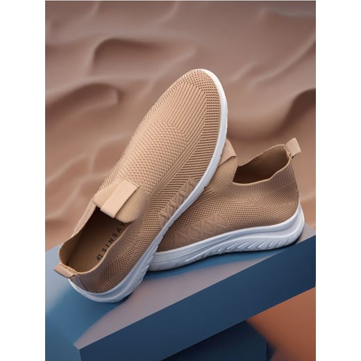 Sinsay - Wsuwane sneakersy - beżowy ze sklepu Sinsay w kategorii Balerinki - zdjęcie 189288828