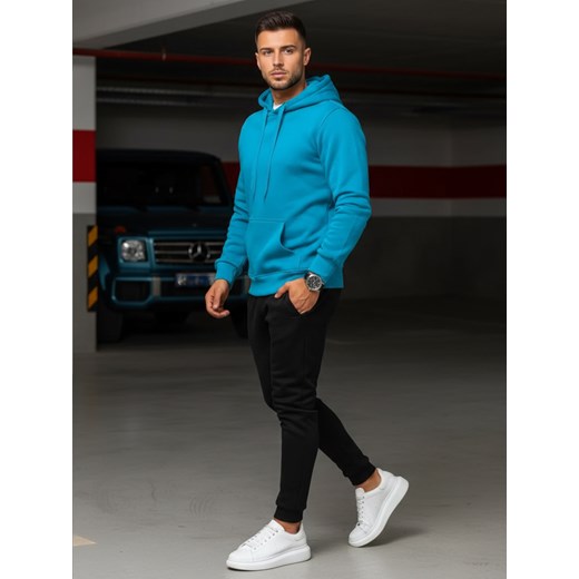 Dres męski niebiesko-czarny Dstreet AX0651 ze sklepu DSTREET.PL w kategorii Dresy męskie - zdjęcie 189306009