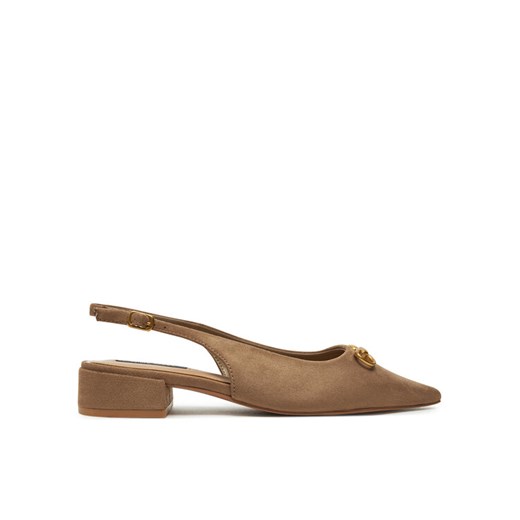 Czółenka Nine West WFA2991-1 Beżowy ze sklepu eobuwie.pl w kategorii Balerinki - zdjęcie 189314058