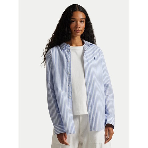 Polo Ralph Lauren Koszula 211971514503 Błękitny Classic Fit ze sklepu MODIVO w kategorii Koszule damskie - zdjęcie 189314266