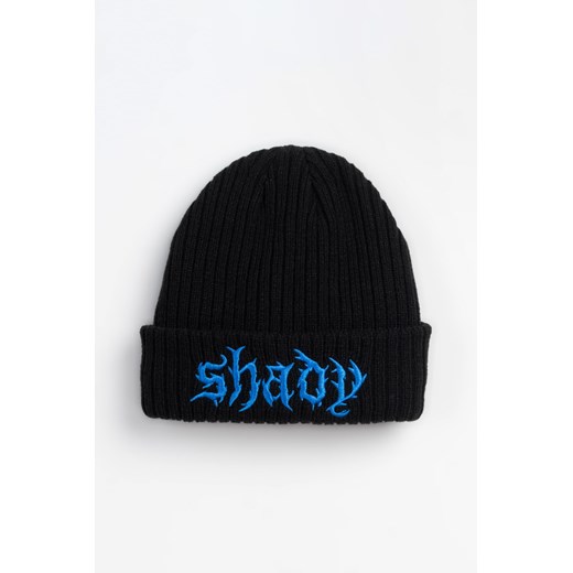 Czarna czapka z niebieskim haftem z przodu, Rozmiar -  r2, Kolor - Czarny ze sklepu REPORTER w kategorii Czapki dziecięce - zdjęcie 189316485