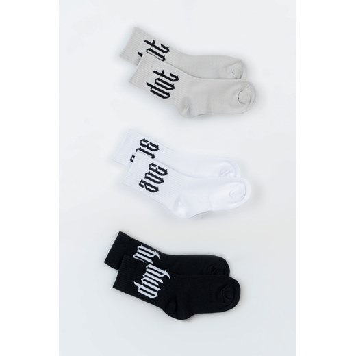 Skarpety z napisami 3-PAK, Rozmiar -  34, Kolor - Multikolor ze sklepu REPORTER w kategorii Majtki dziecięce - zdjęcie 189316498