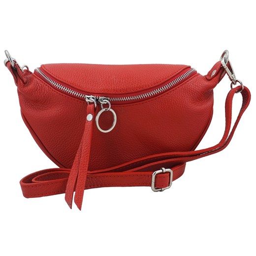 Saszetka nerka skórzana damska - Czerwona jasna ze sklepu Barberinis w kategorii Nerki - zdjęcie 189317475