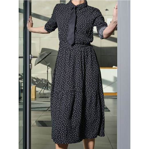 Sinsay - Sukienka z wiskozy - czarny Sinsay XXL promocja Sinsay