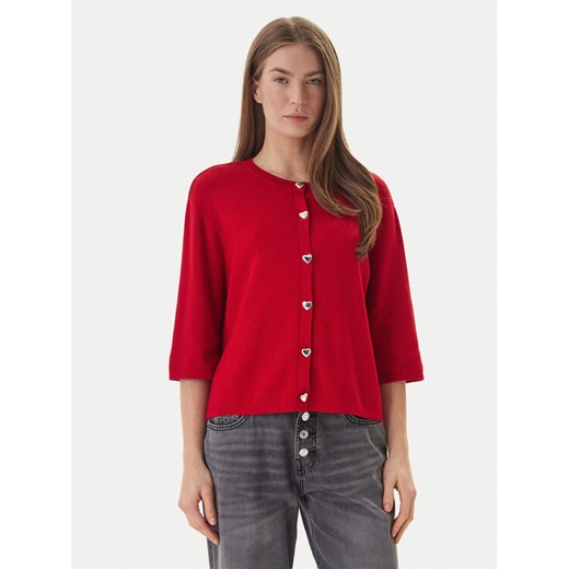 ONLY Kardigan Maisie 15364920 Czerwony Regular Fit ze sklepu MODIVO w kategorii Swetry damskie - zdjęcie 189318439