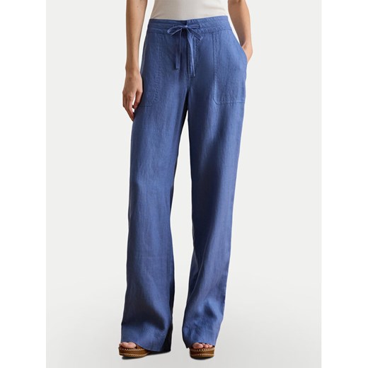 LAUREN RALPH LAUREN Spodnie materiałowe 200735136025 Niebieski Regular Fit ze sklepu MODIVO w kategorii Spodnie damskie - zdjęcie 189318506
