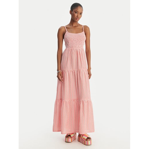 Roxy Sukienka letnia Tropical Glow ERJWD03945 Różowy Regular Fit ze sklepu MODIVO w kategorii Sukienki - zdjęcie 189318537