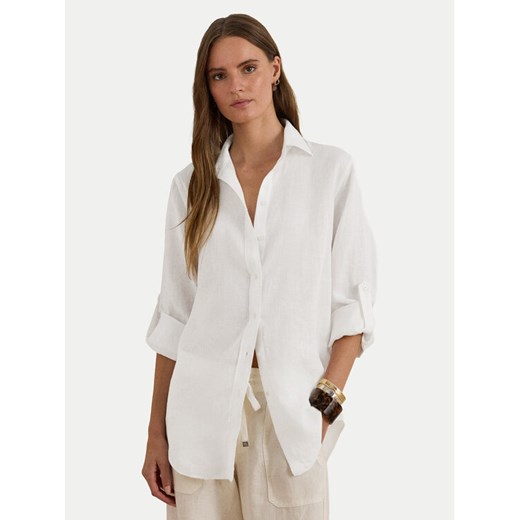 LAUREN RALPH LAUREN Koszula 200782777001 Biały Relaxed Fit ze sklepu MODIVO w kategorii Koszule damskie - zdjęcie 189318568