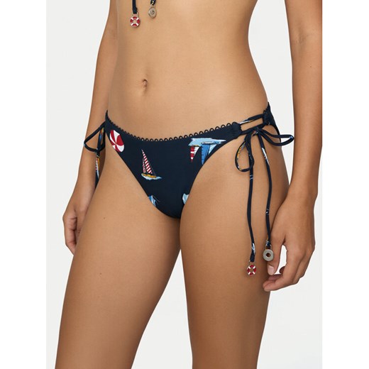 Seafolly Dół od bikini Beach Club 40760-303 Granatowy ze sklepu MODIVO w kategorii Stroje kąpielowe - zdjęcie 189318585