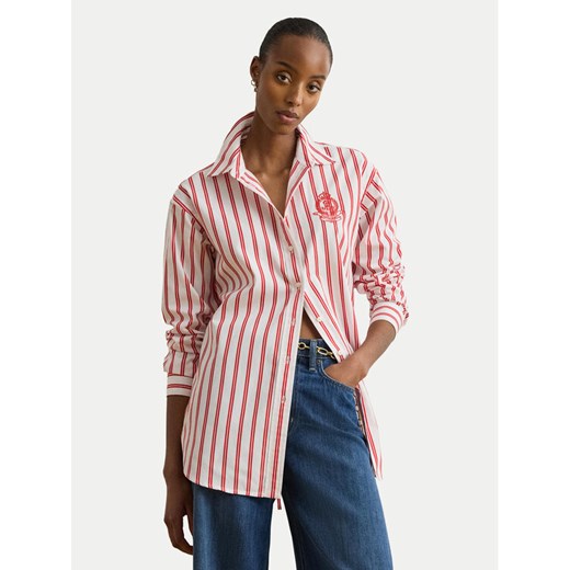 LAUREN RALPH LAUREN Koszula 200P08746002 Czerwony Relaxed Fit ze sklepu MODIVO w kategorii Koszule damskie - zdjęcie 189318619