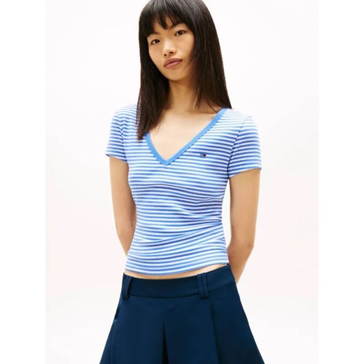 Tommy Jeans T-shirt ESSENTIAL | Slim Fit ze sklepu Gomez Fashion Store w kategorii Bluzki damskie - zdjęcie 189321586