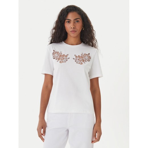Fracomina T-Shirt FS26ST3001J401E5 Biały Regular Fit ze sklepu MODIVO w kategorii Bluzki damskie - zdjęcie 189322737