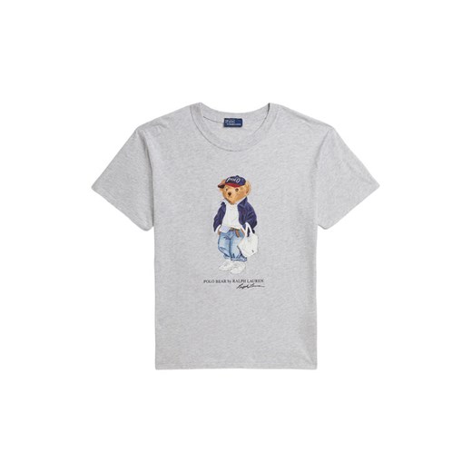 Polo Ralph Lauren T-Shirt 211A96261001 Szary Slim Fit ze sklepu MODIVO w kategorii Bluzki damskie - zdjęcie 189322908