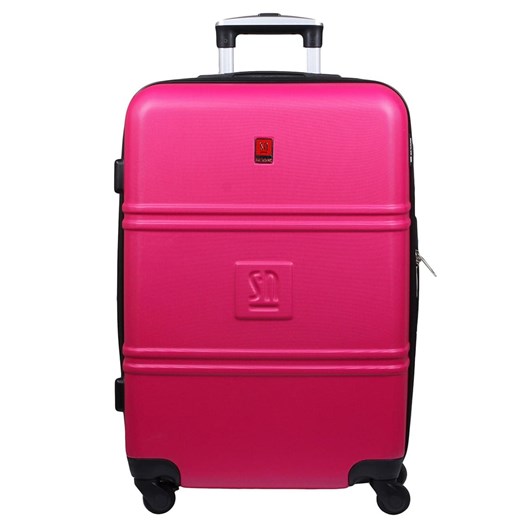 Fuksja duża walizka 75 cm poszerzana  Art Class Collection ze sklepu Słoń Torbalski w kategorii Walizki - zdjęcie 189323709