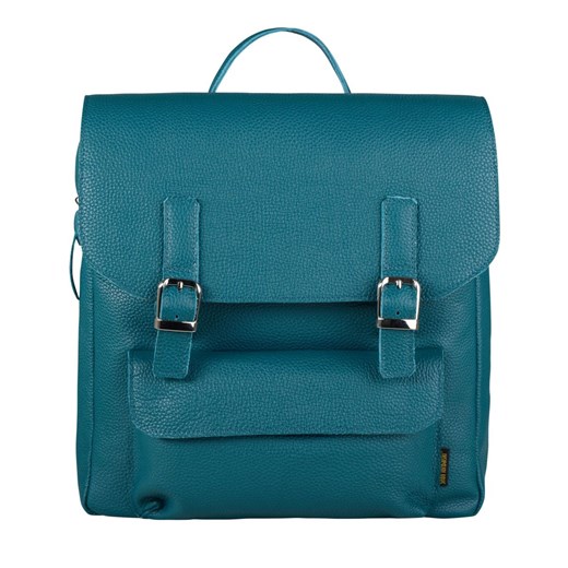 zielony plecak skórzany  na laptop Teofila ze sklepu Słoń Torbalski w kategorii Plecaki - zdjęcie 189323775