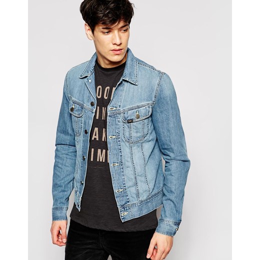 Lee Denim Jacket Rider Slim Fit Stream Bed Light Weight - Stream bed