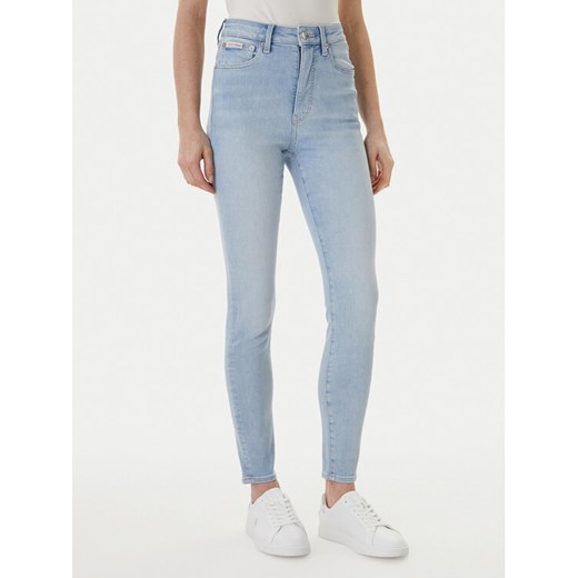 Calvin Klein Jeans Jeansy LV047F701G Błękitny Skinny Fit ze sklepu MODIVO w kategorii Jeansy damskie - zdjęcie 189367075