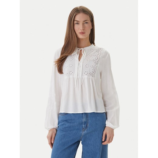 ONLY Bluzka Lennyo 15366732 Biały Regular Fit ze sklepu MODIVO w kategorii Bluzki damskie - zdjęcie 189367126