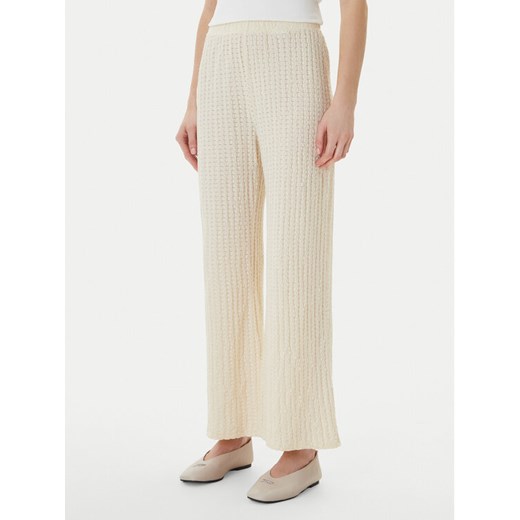 ONLY Spodnie materiałowe Ella 15368471 Beżowy Wide Leg ze sklepu MODIVO w kategorii Spodnie damskie - zdjęcie 189367159