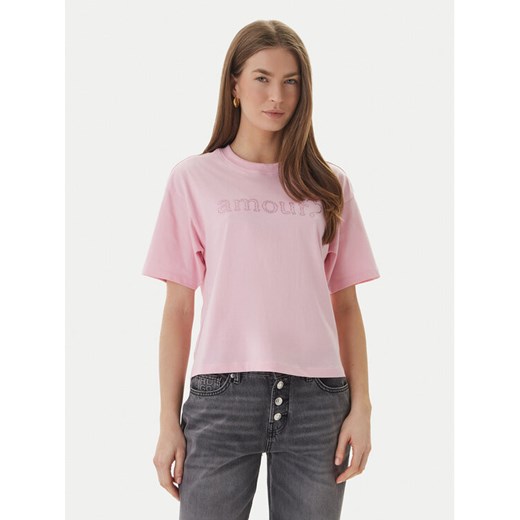 ONLY T-Shirt Rhine 15368901 Różowy Boxy Fit ze sklepu MODIVO w kategorii Bluzki damskie - zdjęcie 189367217