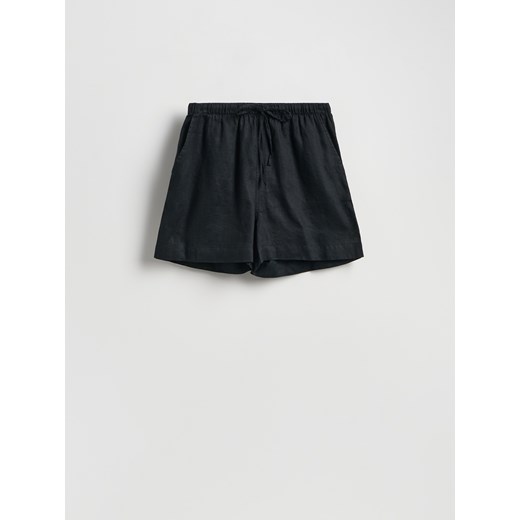 Reserved - Lniane szorty - czarny ze sklepu Reserved w kategorii Szorty - zdjęcie 189368578