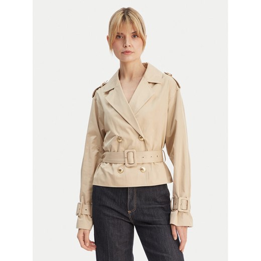 Guess Trencz W6GL21 W1954 Beżowy Regular Fit ze sklepu MODIVO w kategorii Płaszcze damskie - zdjęcie 189368845