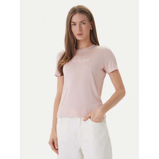 Guess T-Shirt O6GI00 KBF92 Różowy Regular Fit ze sklepu MODIVO w kategorii Bluzki damskie - zdjęcie 189368858