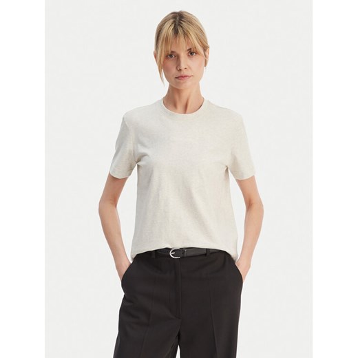 Calvin Klein T-Shirt LV044C905G Szary Regular Fit ze sklepu MODIVO w kategorii Bluzki damskie - zdjęcie 189368869