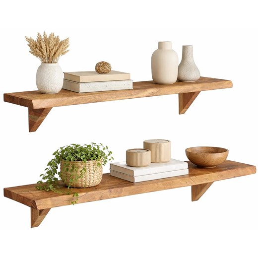 Zestaw drewnianych półek ściennych D6-W76 ze sklepu Edinos.pl w kategorii Półki - zdjęcie 189370639