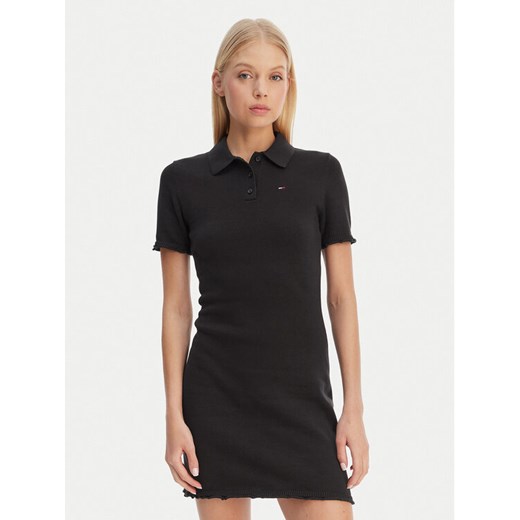Tommy Jeans Sukienka codzienna Lettuce DW0DW22336 Czarny Slim Fit ze sklepu MODIVO w kategorii Sukienki - zdjęcie 189370687