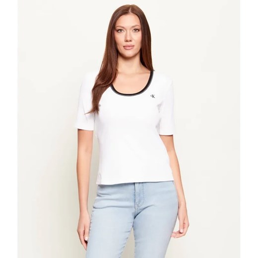 Calvin Klein Jeans Bluzka | Slim Fit ze sklepu Gomez Fashion Store w kategorii Bluzki damskie - zdjęcie 189372777