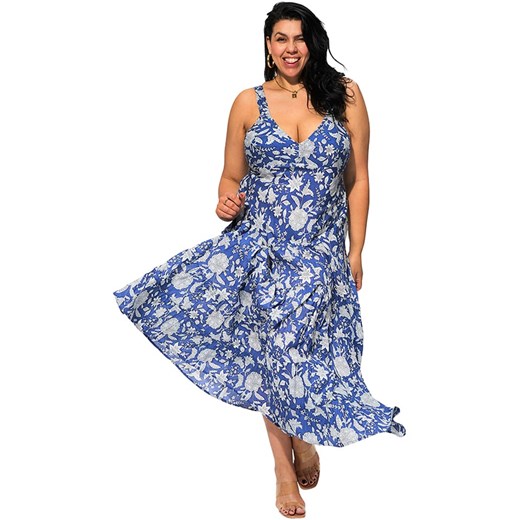 Aller Simplement Sukienka w kolorze niebiesko-białym ze sklepu Limango Polska w kategorii Sukienki - zdjęcie 189380865