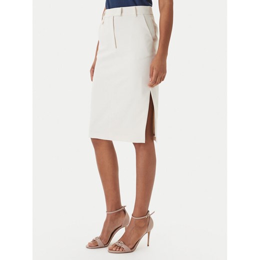 Fracomina Spódnica midi FR26SG2012W42901 Écru Regular Fit ze sklepu MODIVO w kategorii Spódnice - zdjęcie 189382867