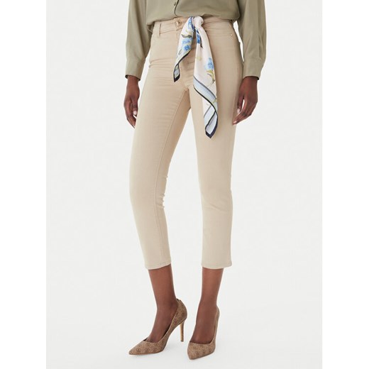 Guess Jeansy W5GA91 W93CM Beżowy Skinny Fit ze sklepu MODIVO w kategorii Jeansy damskie - zdjęcie 189384907