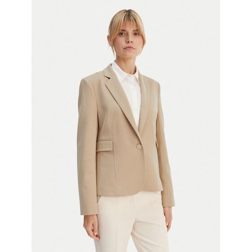 BOSS Marynarka Jia14 50556336 Beżowy Slim Fit ze sklepu MODIVO w kategorii Marynarki damskie - zdjęcie 189387525