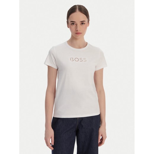 BOSS T-Shirt Eventsa11 50562055 Biały Slim Fit ze sklepu MODIVO w kategorii Bluzki damskie - zdjęcie 189393025