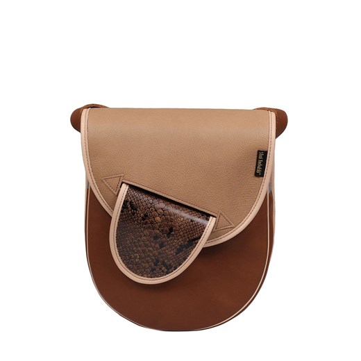 -brązowa torebka damska skórzana listonoszka City Light ze sklepu Słoń Torbalski w kategorii Listonoszki - zdjęcie 189395729