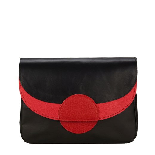 -czarna torebka damska skórzana na ramię Rainbow ze sklepu Słoń Torbalski w kategorii Listonoszki - zdjęcie 189395735