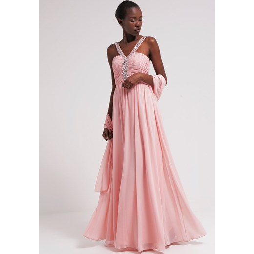 Luxuar Fashion Suknia balowa pink zalando rozowy bez wzorów/nadruków