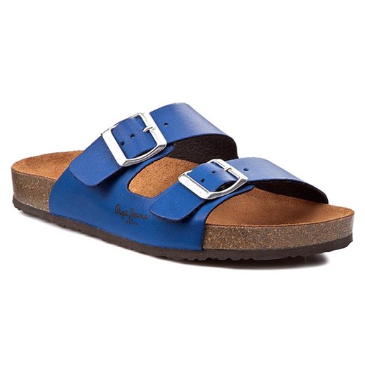 Klapki PEPE JEANS - Oban Two Buckles PLS10063  Ocean 588 eobuwie-pl niebieski casual