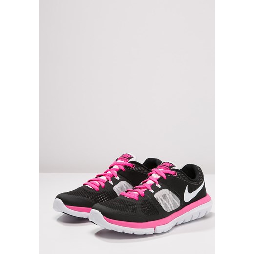 Nike Performance FLEX 2014 RUN Obuwie do biegania Amortyzacja black/white/pink zalando czarny ocieplane