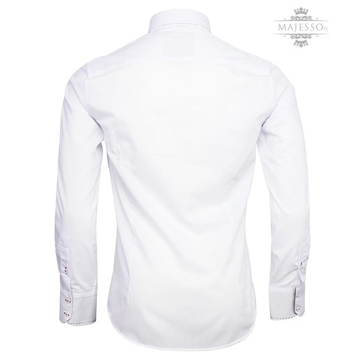 Elegancka koszula męska Do Co - biała majesso-pl bialy klasyczny