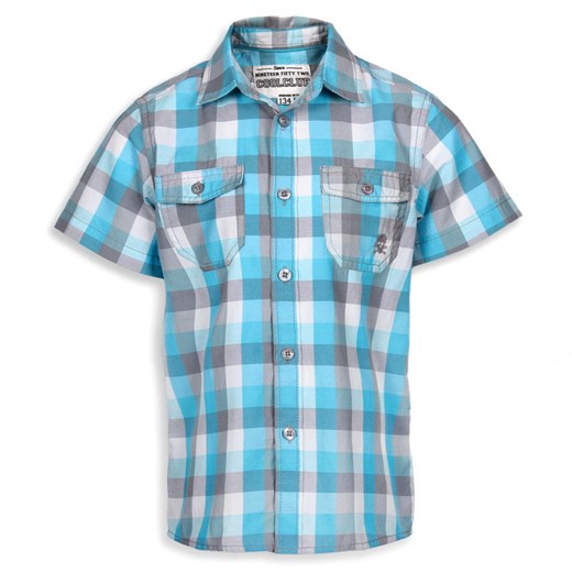 Cool Club, Koszula chłopięca z krótkim rękawem, rozmiar 170 - Darmowa dostawa do salonów empik! smyk-com niebieski Koszule chłopięce z krótkim rękawem