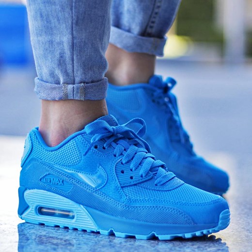 Nike Wmns Air Max 90 Premium "Light Blue Lacquer" (443817-401) thebestsneakers-pl niebieski 