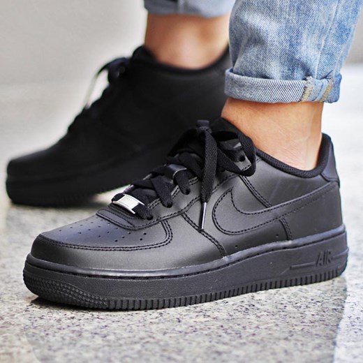 Nike Air Force 1 (GS) Low "Black" (314192-009) thebestsneakers-pl czarny 