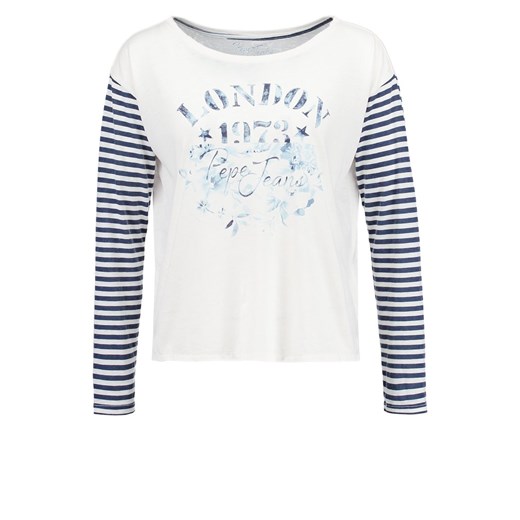 Pepe Jeans ALANIS Bluzka z długim rękawem ecru zalando niebieski bawełna