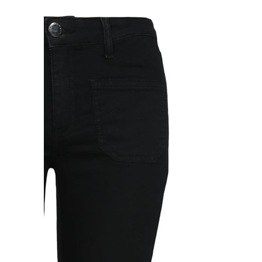 Black Skinny Flared Trousers tally-weijl czarny Spodnie skinny damskie