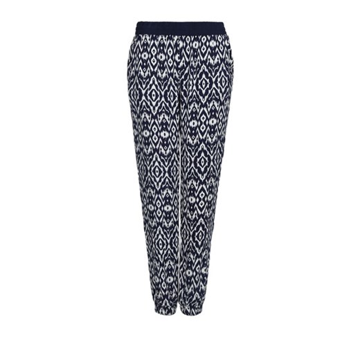 Navy Aztec Patterned Loose Trousers tally-weijl szary 