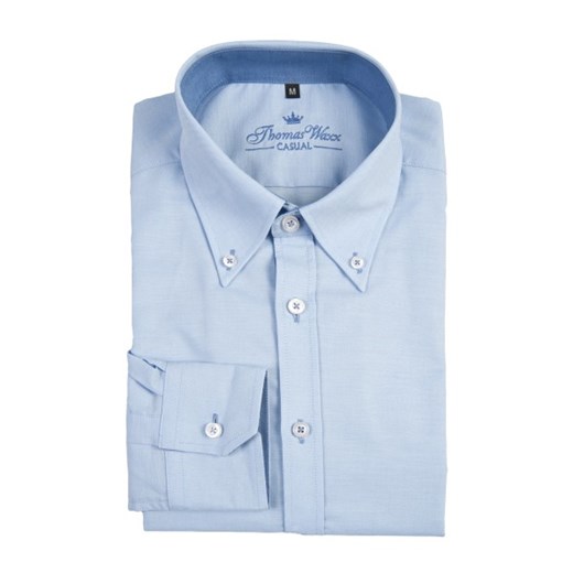 Niebieska koszula z tkaniny Oxford thomas-waxx niebieski długie